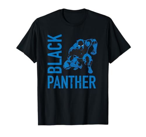 T-shirt Black Panther avec effet distressed rétro et imprimé splatter