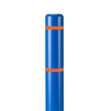 BollardGard 4" x 64" Bollard Cover Blue - Innoplast Blue Orange Tape