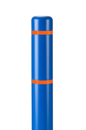 BollardGard 4" x 64" Bollard Cover Blue - Innoplast Blue Orange Tape