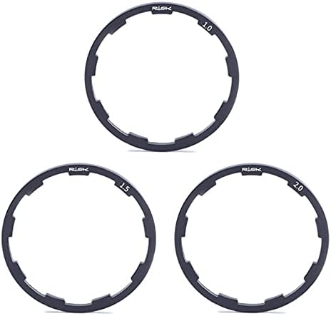 SacJkt Inner Bearing Spacer Full Washers, Cassette Flywheel Hub Spacer, 3 Pieces Aluminium Alloy Inner Bearing Washer for Mountain Bike (1/1.5/2 mm)