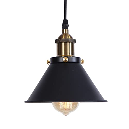 Lustre suspension cage E27 luminaire suspendu noir rétro pour décoration loft