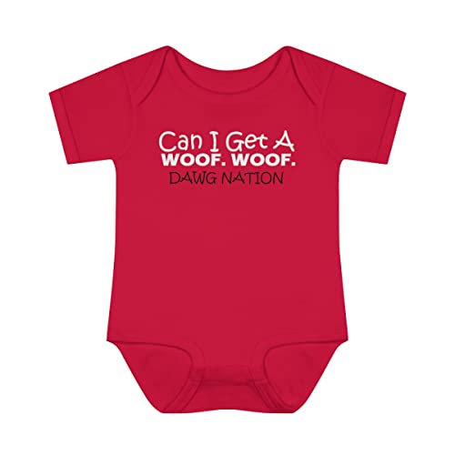 Image of Southern Sisters Can I Get A Woof Woof Baby Bodysuit