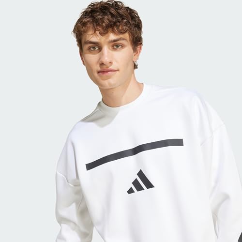 Adidas Z.N.E. M - Felpa - Uomo - Bianco - 3