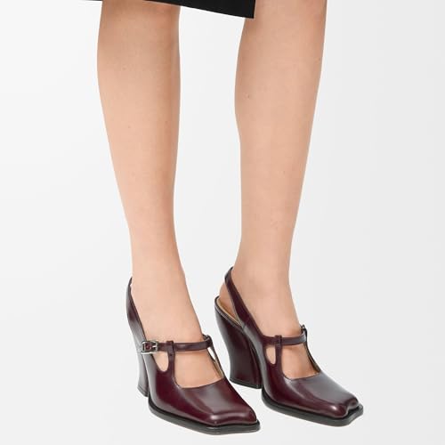 Arqa Slingback High Heel Pumps for Women Closed Asymmetric Wavy Toe 3.54 in Heels with Buckle Dress Shoes for Dating Party Working2