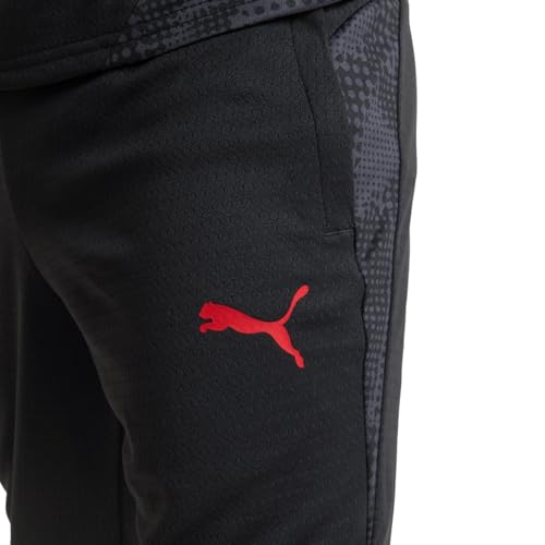 A.C. Milan - Pantalon d'entraînement avec Poches pour Enfant, Combinaison de Course d'entraînement, Saison 2025/2026, Produit Officiel, Enfant, Noir, 12 Ans