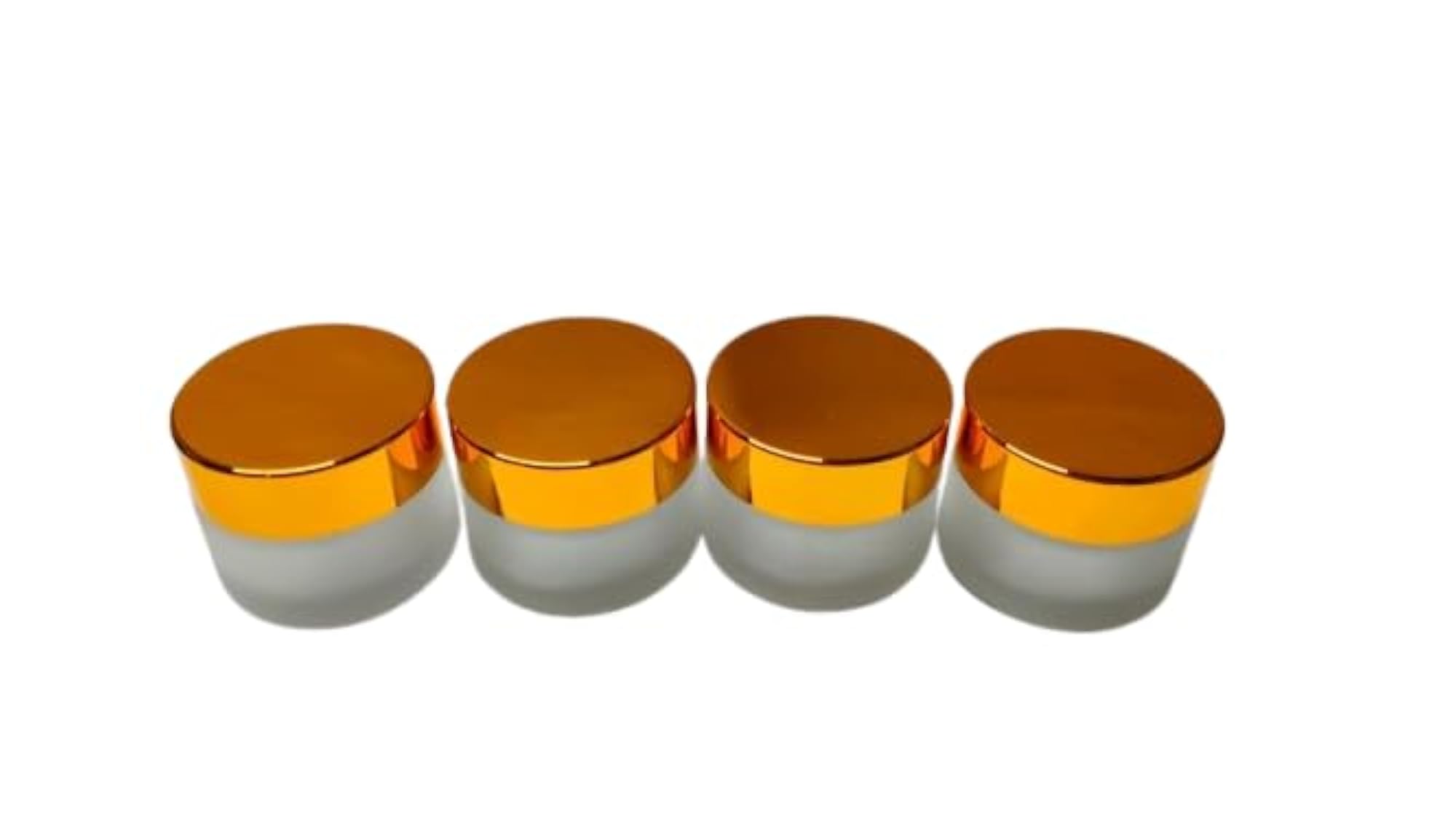 15ml Frosted Glass Cosmetic Cream Container with Golden Cap
