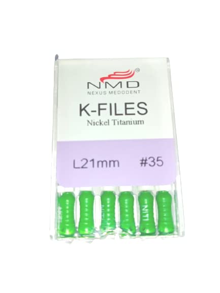 Image of NMD Dental NITI-K-Files (21MM, GREEN(#35 NO)) (Pack of 6pc)