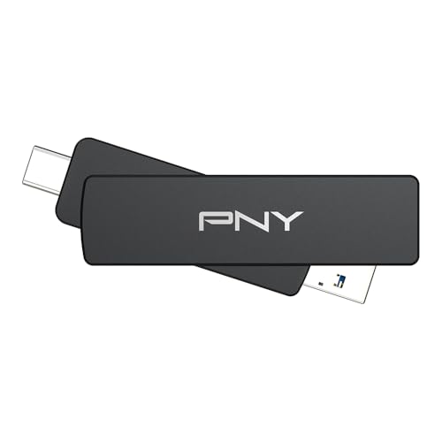 PNY 512GB Duo Link V3 USB 3.2 Gen 2 Type-C & Type-A OTG Flash Drive Extreme Speeds Read/Write 1000/800MB/s External Mobile Storage Compatible with Smartphone/Tablet/Laptops/Desktops