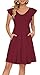 PLOKNRD Sommerkleid Damen V-Ausschnitt Midi Kleider mit Taschen...