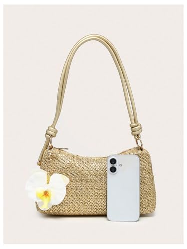 Image of Verdusa Women's Straw Woven Shoulder Bag Tote Handbag Summer Beach Purse Vacation Bags