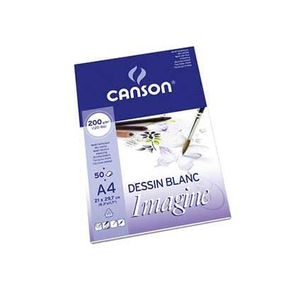 Imagine 5 Block 50 Blatt A4 200 g/m² leichte Körnung reinweiß
