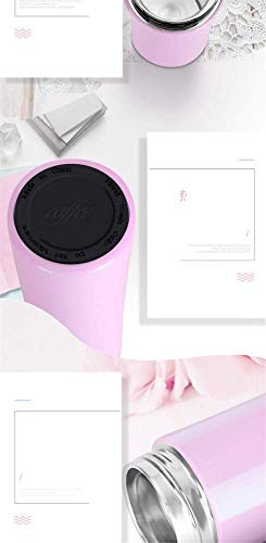 JEONSWOD Taza de agua portátil, aislamiento definitivo, doble pared de acero inoxidable termo cintura delgada estudiante… - Imagen 4