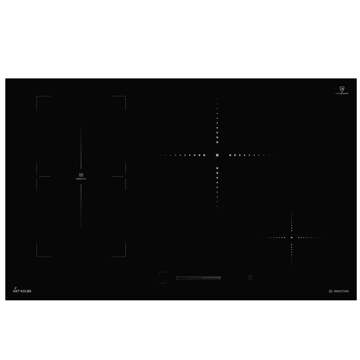 KKT KOLBE Fours et cuisinières avec plaque à induction | 90 cm | 108 l | 4 zones | zone flexible | 9 niveaux de chaleur | CC9001IND