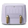 Beautiful 9 QT TriZone Air Fryer with Touch Activated Display 1700W Dual Baskets Non Stick Dishwasher Safe Large Capacity by Drew Barrymore Lavender
