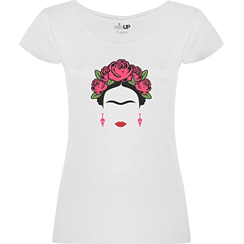 rainUP Camiseta Frida Mujer (L, Skulls)