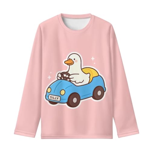 Image of Girls Long Sleeve T Shirt Cute Cartoon Crewneck Shirt for Kids 3-16Y Fall Winter Clothes