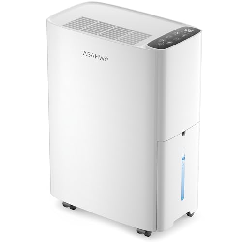 ASAHWo 2500 Sq.Ft Dehumidifier for Basement with Drain Hose Max 34 Pints, Dehumidifiers for Home,...