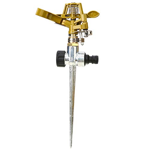 AmandaJ Metal Impulse Sprinkler, Garden Lawn Grass Rotating Water Nozzle Impulse Sprayer For Irrigation System