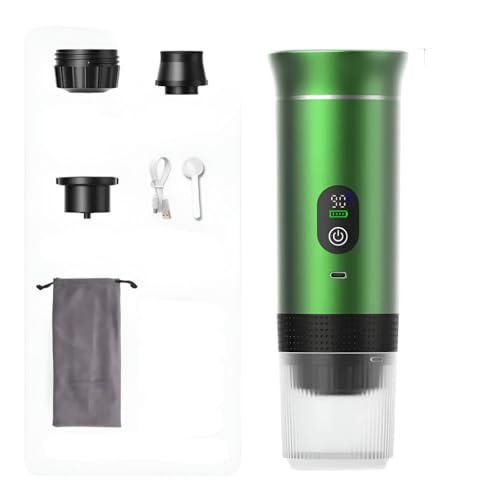 Nanopresso Portable Espresso Machine - Compact Travel Coffee Maker for Camping & Car - Handheld Design - 12V Compatible - Self Heating Option - Espresso Maker for Pods - Convenient & Rechargeable