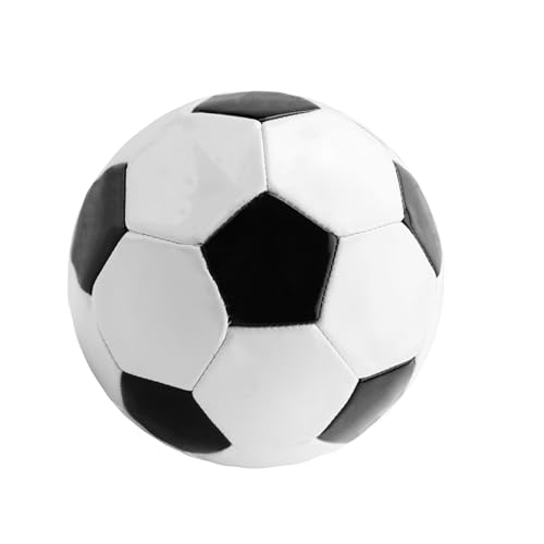 Wadakada Taille 5 Ballons de Football D'EntraîNement Professionnel en Cuir PU Noir Blanc Ballons de Football de Football ÉQuipe de But Atch Ballons...