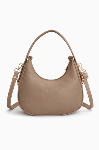 Image of Women's Shoulder & Sling Bag with Zipper Closure, Detachable Long Strap, Spacious Single Compartment Handbag for Daily & Office Use | Trendy Design