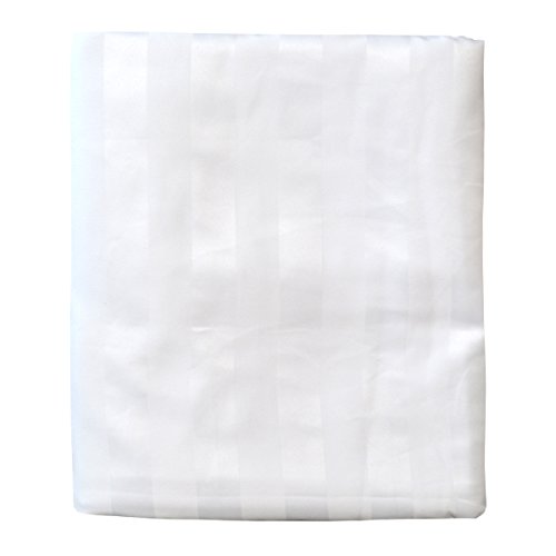 ゆるりら ボックスシーツ クイーン 160×200×30cm サテンストライプ ホテル仕様 おしゃれ 洗える ベッドカバー マットレスカバー ベッドシーツ ホワイト 23843-0010