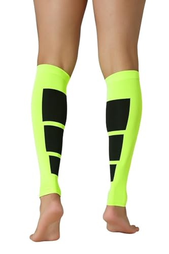 Image of NEVER QUIT 1 Pair Calf Compression Sleeve for Men and Women - Calf Compression Socks for Running Calf Pain Relief Leg Support Sleeve for Runners Cycling