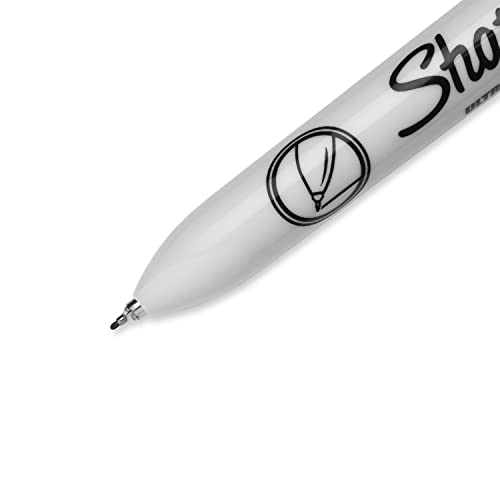 Image of Sharpie Retractable Permanent Markers, Ultra Fine Point, Black, 12 Count (Pack of 2)