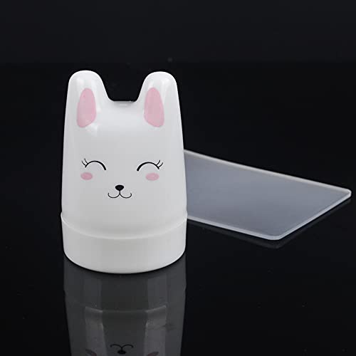 Nail Stamper Clear Nail Art Jelly Stamper Plate Scrapers Set, Jelly Silicone Nail Art Stamper Scraper with Cap - Image 2