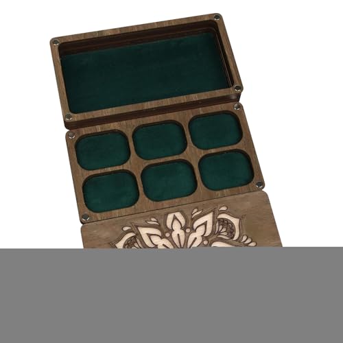 Vassoio per perline di legno per creazione di gioielli - Scatola portaoggetti per smistamento in legno, divisorio per organizer per hobby, durevole supporto per perline multiscomparto, pratico armadie