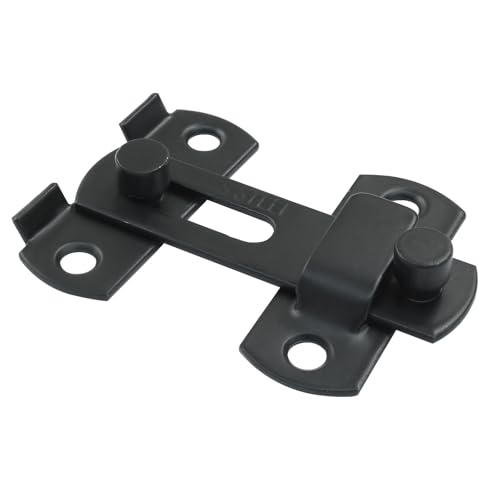 Image of 2 Packs Flip Latch Lock, 2.76 inch*1.99 inch Barn Door Latches, Black Sliding Barn Door Lock Hardware Gate Latches, Bi-fold Door Lock, Stainless Steel Door Latches for Barn, Cabinet, Window, Closet