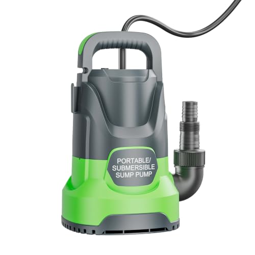 Image of Sump Pump 1HP 4000GPH Electric Thermoplastic Submersible Water Pump
