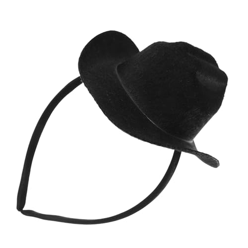 Mini haut-de-forme noir pour tea party et soirées déguisées avec serre-tête vintage