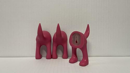IKEA Set of 3 Dog Tail Hooks Hat Coat Key Wall Mounted Hanger (Pink)