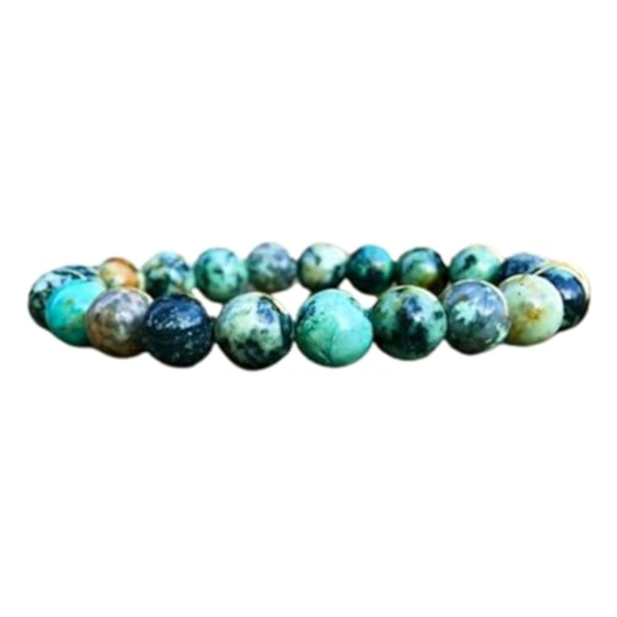 Natural Hickoryite 10mm Round Bead Stretchable Bracelet, Unisex