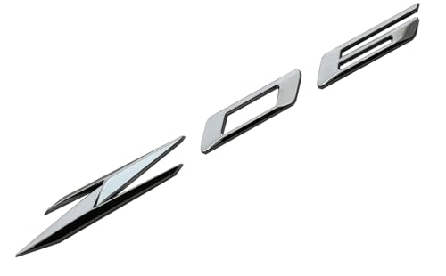 Image of 2Pcs Z06 Emblems 3D Badge Nameplate Letter Compatible with 2023-2024 C8 85623536 OEM Size (Chrome)