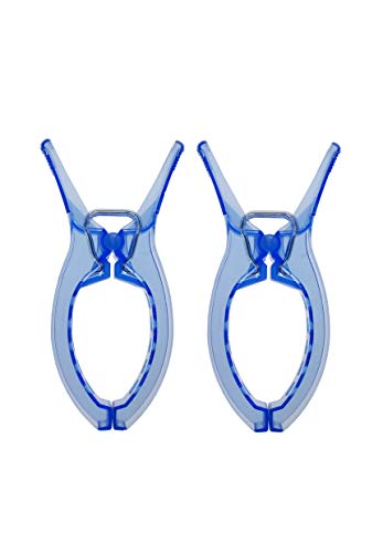 東和産業 洗濯ばさみ クリア ブルー 16×8×2.4cm 2個入 20037