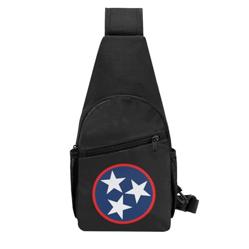Tennessee Tri Star Flag，Fashion One-Shoulder Bag，Anti-Theft Crossbody Shoulder Chest Bag3