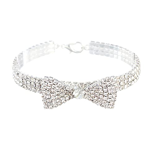 OmeHoin Collar para gatos y perros con diamantes de imitación, ajustable, de cristal, para mascotas pequeñas, gatos, perros, cachorros, mascotas, regalos de fiesta Cover