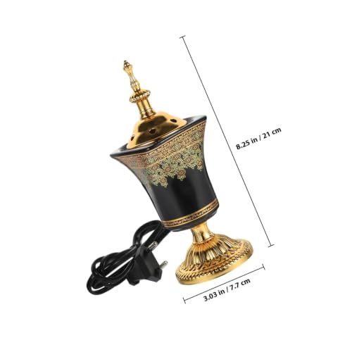 Brûleur d'encens électrique céramique noire COHEALI diffuseur 220V relaxation étude
