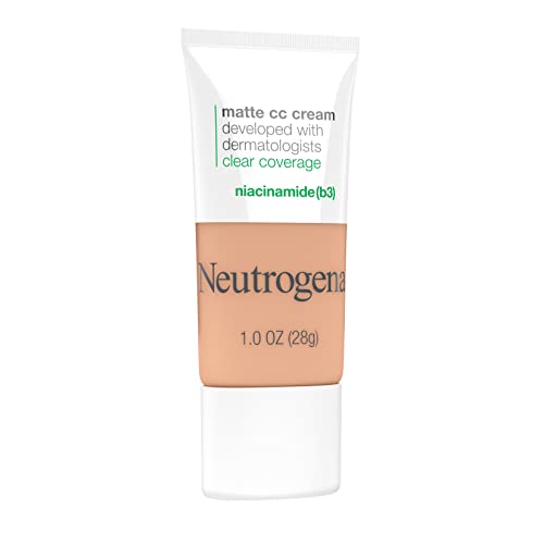 Neutrogena Clear Coverage Creme CC fosco impecável, cobertura total, creme de correção de cor, maqui