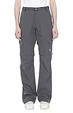 Little Donkey Andy Women's Lightweight Convertible Pants Zip-Off Quick Dry Hiking Pants Steel Gray Size S