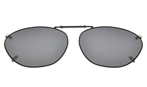 Eyekepper Metal Frame Rim Polarized Lens Clip On Sunglasses 2" x1 5/16"2