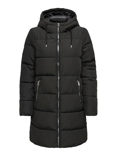 ONLY Damen Lange Puffer Jacke | Warmer Stepp Wintermantel mit Kapuze |...