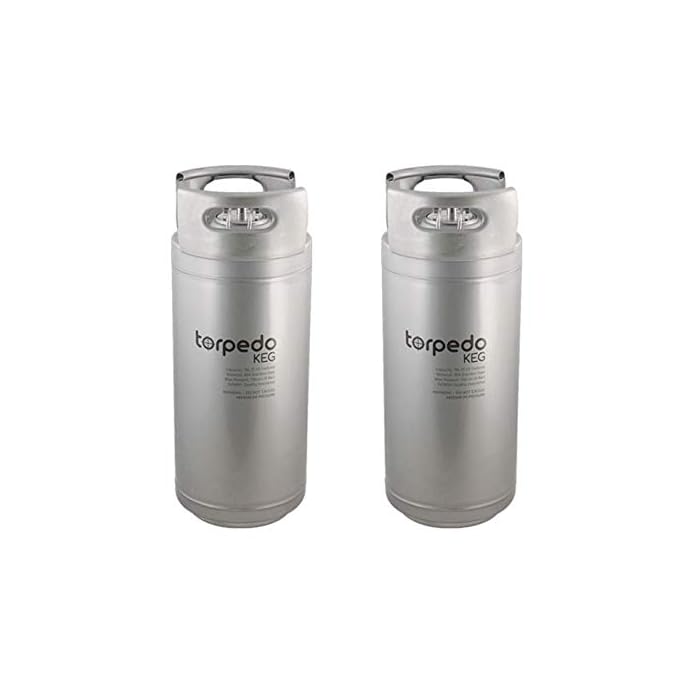 Buy TORPEDO KEGS 2 PACK 5 GALLON STACKABLE STAINLESS BALL LOCK CORNY