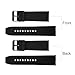 HARFINGTON Silicone Watch Band 26mm Quick Release Flexible Soft Rubber Watch Strap with Stainless Steel Black Clasp Replacement Wristband for Men Women, Black