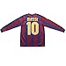 Pitch and Trek Vintage Barcelona #10 Leo. 2009 Home Long Retro Football Soccer Youth Jersey Shorts Youth Sizes(Leo,30)