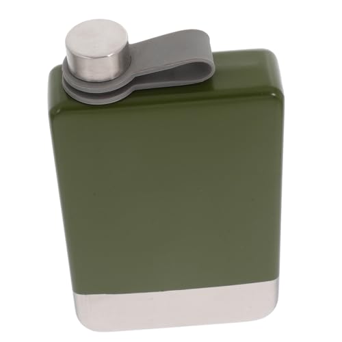 GRIRIW Camping Stainless Steel Flask Leakproof Hip Flask for Liquor Portable Spout