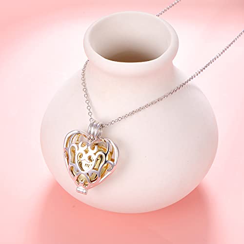 Miniatura 6 de Collar Conmemorativo De Urna De Cremación De Plata De Ley S925 Con Urna Hueca Para Cenizas