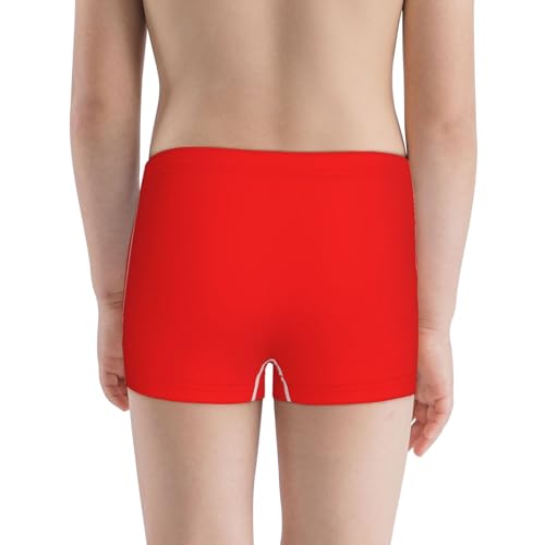 Boys' Cotton Boxer Brief Soft Underwear-Red3
